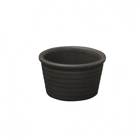 Ramekin - Ribbed, 90ml, Zuma Charcoal from Zuma. ribbed, made out of Ceramic and sold in boxes of 6. Hospitality quality at wholesale price with The Flying Fork!