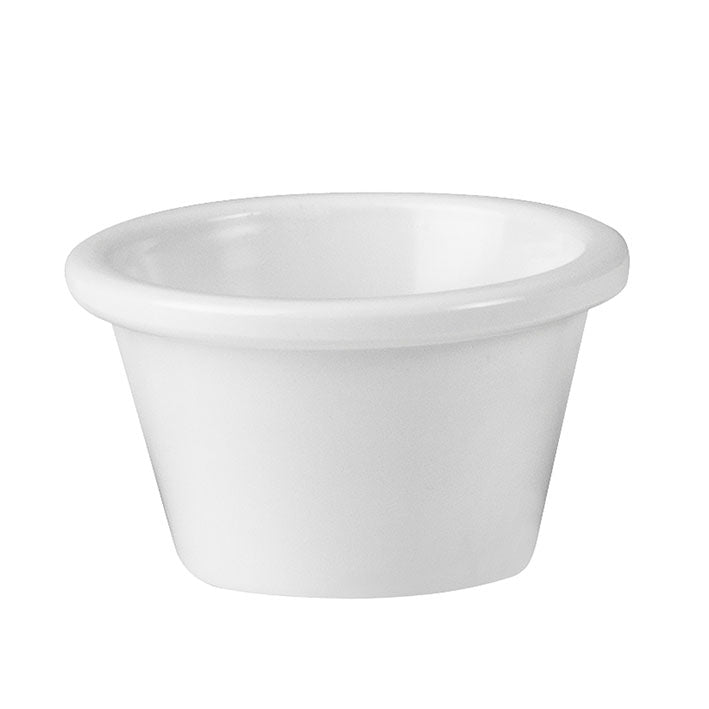 Ramekin - White, 80 x 45mm-90ml from Ryner Melamine. made out of Melamine and sold in boxes of 72. Hospitality quality at wholesale price with The Flying Fork!