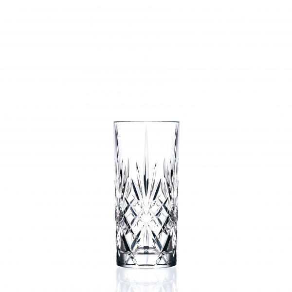 Highball Tumbler - 360ml, Melodia from RCR Cristalleria. made out of Glass and sold in boxes of 6. Hospitality quality at wholesale price with The Flying Fork!