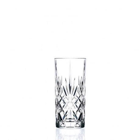 Highball Tumbler - 360ml, Melodia from RCR Cristalleria. made out of Glass and sold in boxes of 6. Hospitality quality at wholesale price with The Flying Fork!