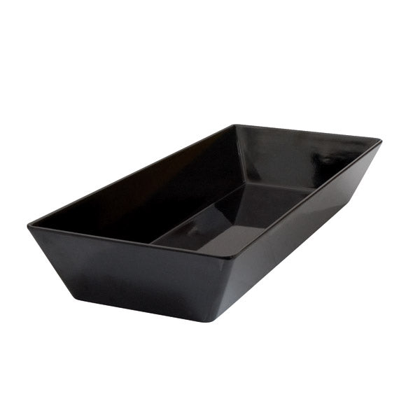 Rect. Deep Dish - Black, 500 x 200 x 70mm from Ryner Melamine. Sold in boxes of 3. Hospitality quality at wholesale price with The Flying Fork!