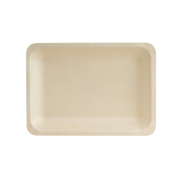 Rect. Plate - Bio Wood, 220 x 120mm from TheFlyingFork. Sold in boxes of 10 Packs. Hospitality quality at wholesale price with The Flying Fork!