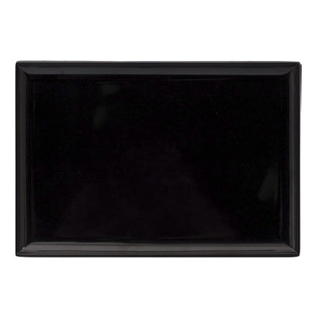 Rect. Platter - Black, 300 x 220mm from Ryner Melamine. Sold in boxes of 6. Hospitality quality at wholesale price with The Flying Fork!