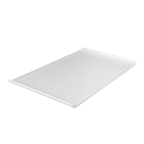 Rect. Platter - W-Lip, White, 530 x 320mm from Ryner Melamine. Sold in boxes of 3. Hospitality quality at wholesale price with The Flying Fork!