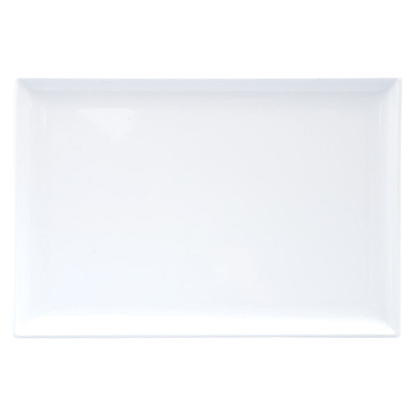 Rect. Platter - White, 350 x 240mm from Ryner Melamine. Sold in boxes of 6. Hospitality quality at wholesale price with The Flying Fork!