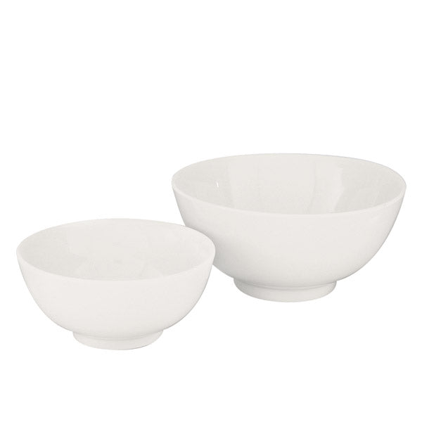 Rice Bowl - 110mm from Basics. made out of Porcelain and sold in boxes of 12. Hospitality quality at wholesale price with The Flying Fork!