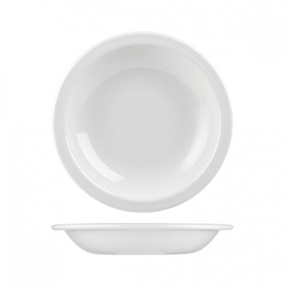 Rimmed Soup Plate - 210mm-490ml from Churchill. made out of Porcelain and sold in boxes of 24. Hospitality quality at wholesale price with The Flying Fork!