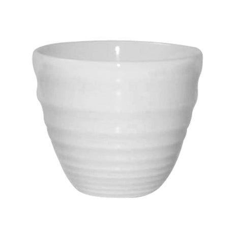Ripple Chip Mug - 280ml, White, Bit On The Side from Churchill. Ribbed, made out of Porcelain and sold in boxes of 12. Hospitality quality at wholesale price with The Flying Fork!