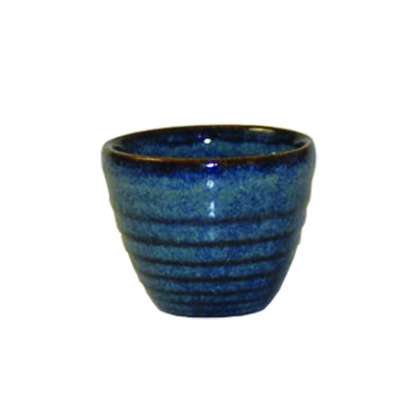 Ripple Sauce Pot - 57ml, Sapphire, Bit On The Side from Churchill. Ribbed, made out of Porcelain and sold in boxes of 12. Hospitality quality at wholesale price with The Flying Fork!