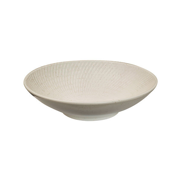 Round Bowl - 190mm, White Swirl from Luzerne. Textured, made out of Ceramic and sold in boxes of 24. Hospitality quality at wholesale price with The Flying Fork!