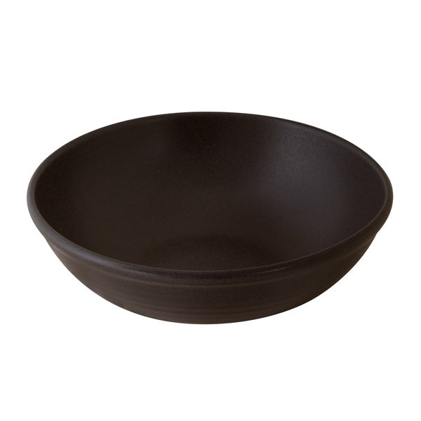 Round Bowl - 195mm, Zuma Charcoal from Zuma. made out of Ceramic and sold in boxes of 6. Hospitality quality at wholesale price with The Flying Fork!