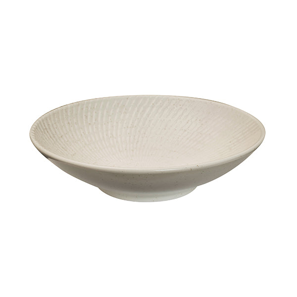 Round Bowl - 210mm, White Swirl from Luzerne. Textured, made out of Ceramic and sold in boxes of 12. Hospitality quality at wholesale price with The Flying Fork!