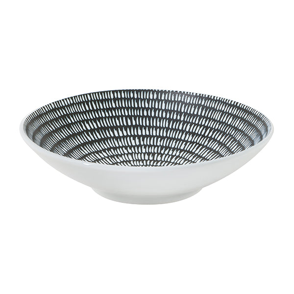 Round Bowl - 240mm, Storm from Luzerne. Textured, made out of Ceramic and sold in boxes of 12. Hospitality quality at wholesale price with The Flying Fork!