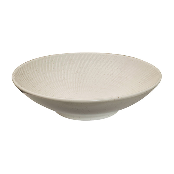 Round Bowl - 240mm, White Swirl from Luzerne. Textured, made out of Ceramic and sold in boxes of 12. Hospitality quality at wholesale price with The Flying Fork!