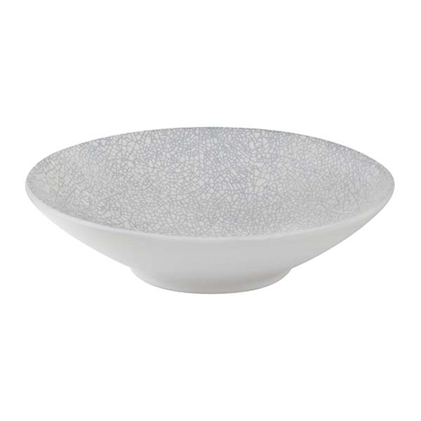 Round Bowl - 290mm, Grey Web from Luzerne. Textured, made out of Ceramic and sold in boxes of 6. Hospitality quality at wholesale price with The Flying Fork!