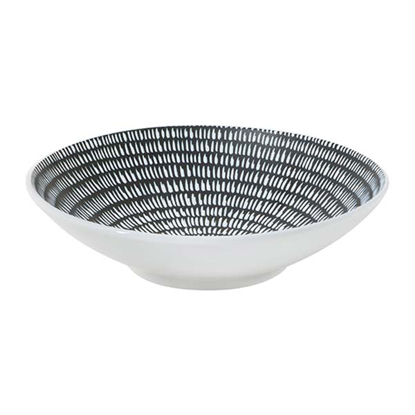 Round Bowl - 290mm, Storm from Luzerne. Textured, made out of Ceramic and sold in boxes of 6. Hospitality quality at wholesale price with The Flying Fork!