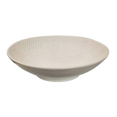 Round Bowl - 290mm, White Swirl from Luzerne. Textured, made out of Ceramic and sold in boxes of 6. Hospitality quality at wholesale price with The Flying Fork!
