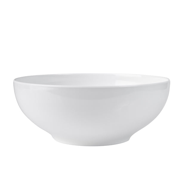 Round Bowl - White, 250mm from Ryner Melamine. Sold in boxes of 6. Hospitality quality at wholesale price with The Flying Fork!