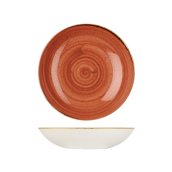 Round Bowl - 1136mL, Spiced Orange, Stonecast from Churchill. made out of Porcelain and sold in boxes of 6. Hospitality quality at wholesale price with The Flying Fork!