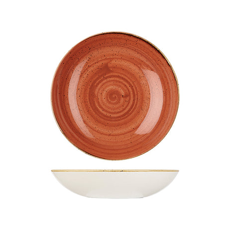 Round Bowl - 1136mL, Spiced Orange, Stonecast from Churchill. made out of Porcelain and sold in boxes of 6. Hospitality quality at wholesale price with The Flying Fork!