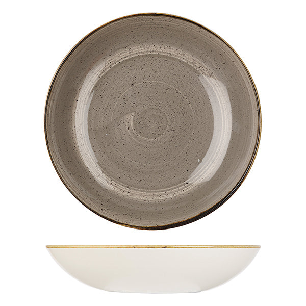 Round Coupe Bowl - 2400mL, Peppercorn grey, 310mm from Churchill. Vitrified, made out of Porcelain and sold in boxes of 6. Hospitality quality at wholesale price with The Flying Fork!