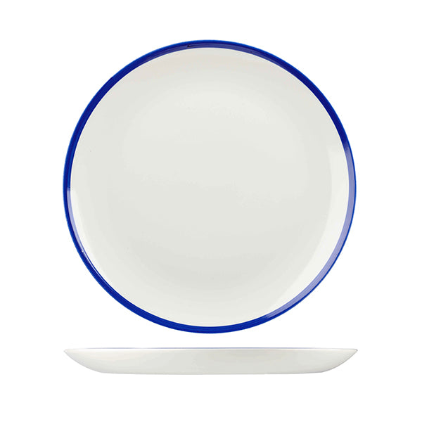Round Coupe Plate - 217mm from Churchill. made out of Porcelain and sold in boxes of 12. Hospitality quality at wholesale price with The Flying Fork!