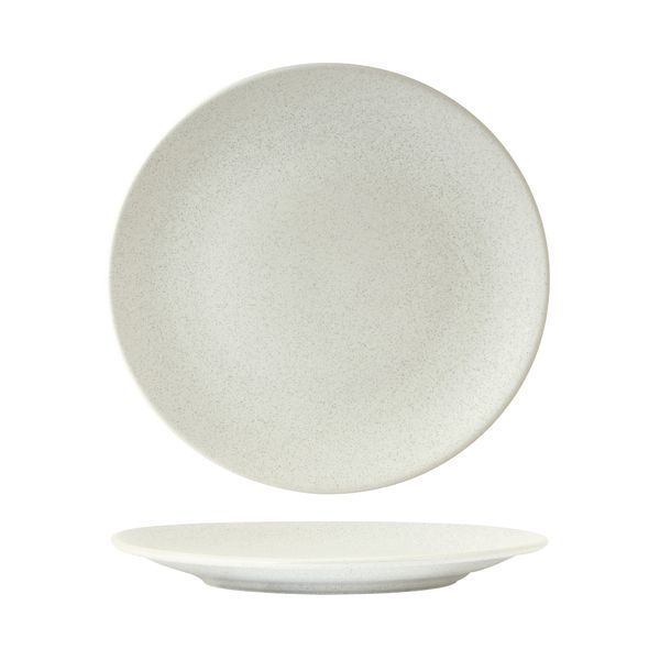 Round Coupe Plate - 230mm, Zuma Frost from Zuma. Matt Finish, made out of Ceramic and sold in boxes of 6. Hospitality quality at wholesale price with The Flying Fork!
