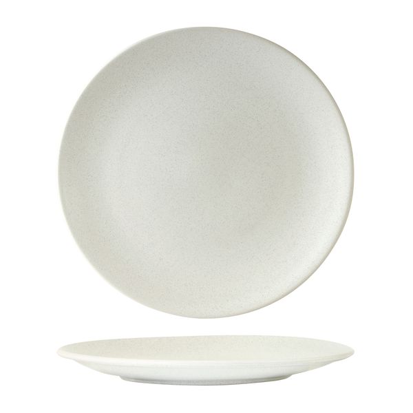Round Coupe Plate - 285mm, Zuma Frost from Zuma. Matt Finish, made out of Ceramic and sold in boxes of 6. Hospitality quality at wholesale price with The Flying Fork!