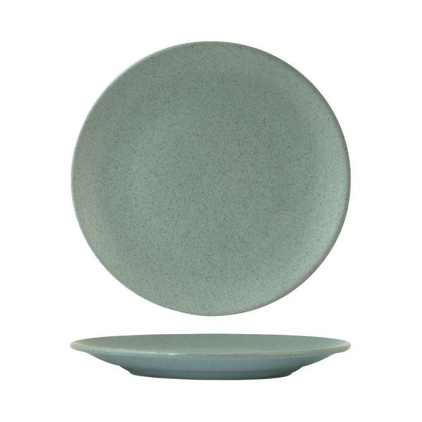 Round Coupe Plate - 230mm, Zuma Mint from Zuma. Matt Finish, made out of Ceramic and sold in boxes of 6. Hospitality quality at wholesale price with The Flying Fork!
