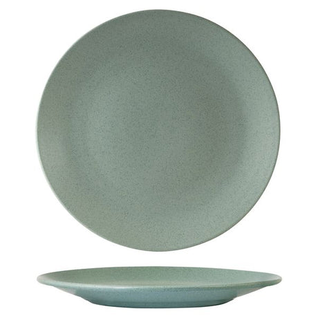 Round Coupe Plate - 310mm, Zuma Mint from Zuma. Matt Finish, made out of Ceramic and sold in boxes of 3. Hospitality quality at wholesale price with The Flying Fork!