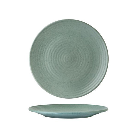 Round Coupe Plate - Ribbed, 210mm, Zuma Mint from Zuma. Matt Finish, made out of Ceramic and sold in boxes of 6. Hospitality quality at wholesale price with The Flying Fork!