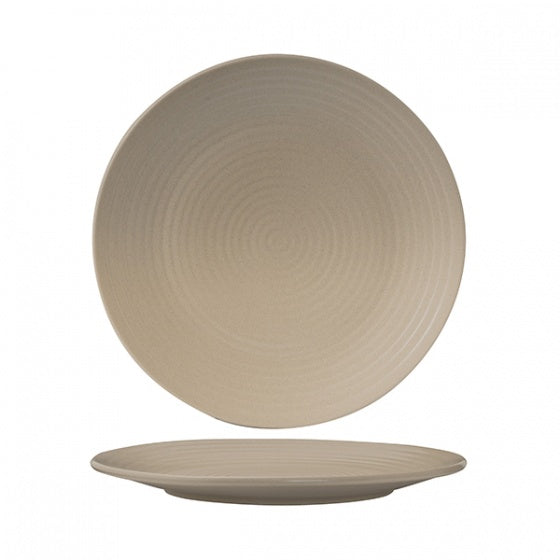 Round Coupe Plate - Ribbed, 310mm from Zuma. Matt Finish, made out of Ceramic and sold in boxes of 6. Hospitality quality at wholesale price with The Flying Fork!
