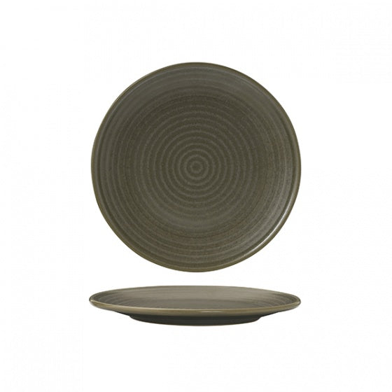 Round Coupe Plate - Ribbed, 210mm, Zuma Cargo from Zuma. Matt Finish, made out of Ceramic and sold in boxes of 6. Hospitality quality at wholesale price with The Flying Fork!