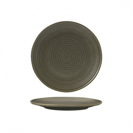 Round Coupe Plate - Ribbed, 210mm, Zuma Cargo from Zuma. Matt Finish, made out of Ceramic and sold in boxes of 6. Hospitality quality at wholesale price with The Flying Fork!
