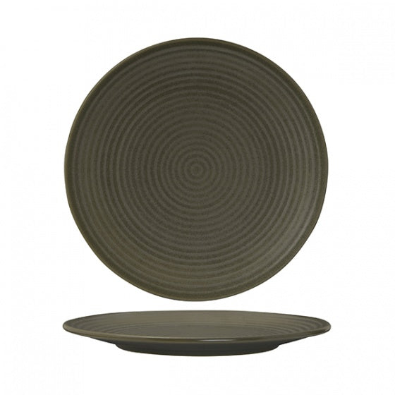 Round Coupe Plate - Ribbed, 265mm, Zuma Cargo from Zuma. Matt Finish, made out of Ceramic and sold in boxes of 6. Hospitality quality at wholesale price with The Flying Fork!