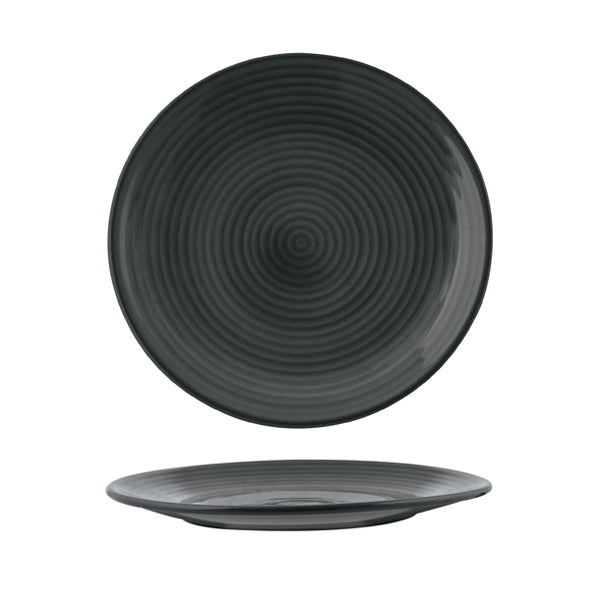Round Coupe Plate - 265mm, Ribbed, Zuma Jupiter from Zuma. Matt Finish, made out of Ceramic and sold in boxes of 6. Hospitality quality at wholesale price with The Flying Fork!