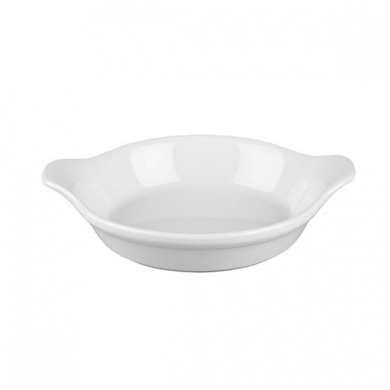 Round Gratin - 150mm, White, Churchill from Churchill. made out of Porcelain and sold in boxes of 6. Hospitality quality at wholesale price with The Flying Fork!