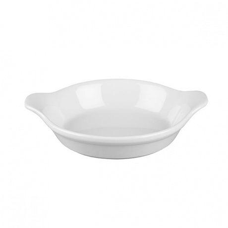 Round Gratin - 150mm, White, Churchill from Churchill. made out of Porcelain and sold in boxes of 6. Hospitality quality at wholesale price with The Flying Fork!