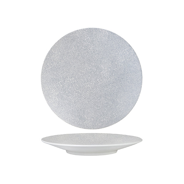 Round Plate - Coupe, 205mm, Grey Web from Luzerne. Textured, made out of Ceramic and sold in boxes of 24. Hospitality quality at wholesale price with The Flying Fork!