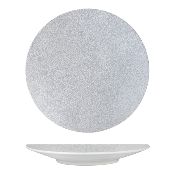 Round Plate - Coupe, 275mm, Grey Web from Luzerne. Textured, made out of Ceramic and sold in boxes of 12. Hospitality quality at wholesale price with The Flying Fork!