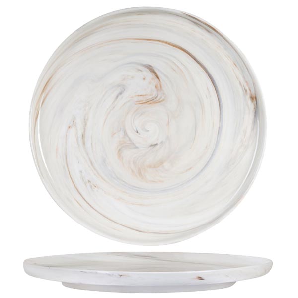 Round Plate - Marble, 330mm from Luzerne. made out of Ceramic and sold in boxes of 6. Hospitality quality at wholesale price with The Flying Fork!