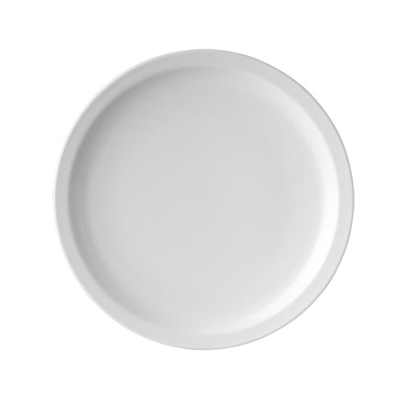 Round Plate - Narrow Rim, White, 192mm from Ryner Melamine. Sold in boxes of 12. Hospitality quality at wholesale price with The Flying Fork!