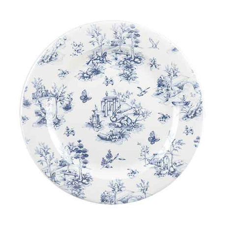 Round Plate - Toile, Prague, 276mm from Churchill. Patterned, made out of Porcelain and sold in boxes of 6. Hospitality quality at wholesale price with The Flying Fork!