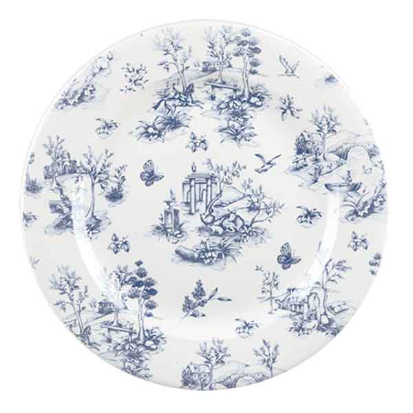 Round Plate - Toile, Prague, 305mm from Churchill. Patterned, made out of Porcelain and sold in boxes of 6. Hospitality quality at wholesale price with The Flying Fork!