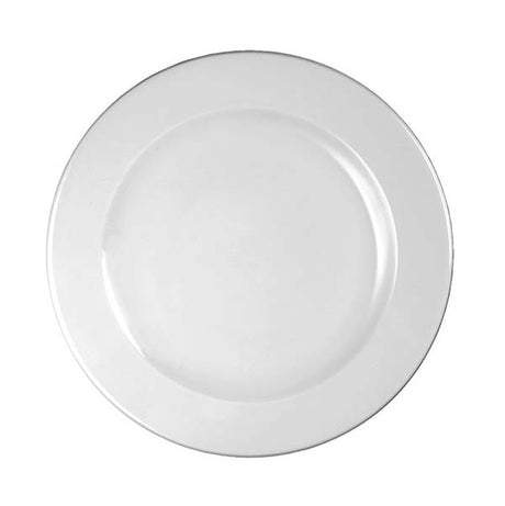 Round Plate - Wide Rim, 230mm, Profile from Churchill. made out of Porcelain and sold in boxes of 12. Hospitality quality at wholesale price with The Flying Fork!