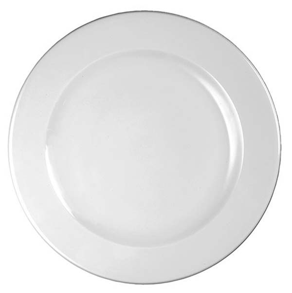 Round Plate - Wide Rim, 305mm from Churchill. made out of Porcelain and sold in boxes of 12. Hospitality quality at wholesale price with The Flying Fork!