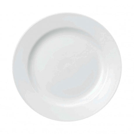 Round Plate - 165mm, Wide Rim, Classic from Churchill. made out of Porcelain and sold in boxes of 24. Hospitality quality at wholesale price with The Flying Fork!