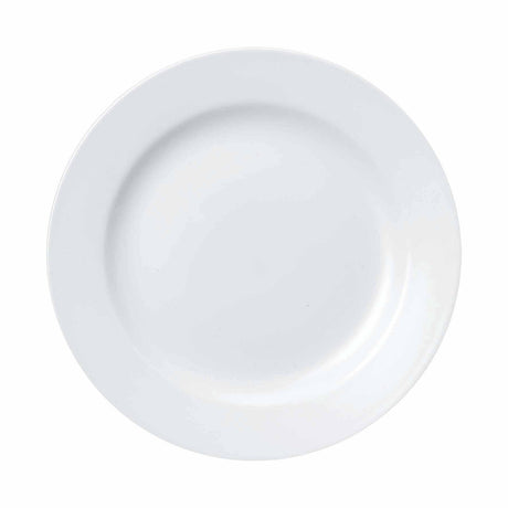 Round Plate - Wide Rim, 230mm, Classic from Churchill. made out of Porcelain and sold in boxes of 24. Hospitality quality at wholesale price with The Flying Fork!