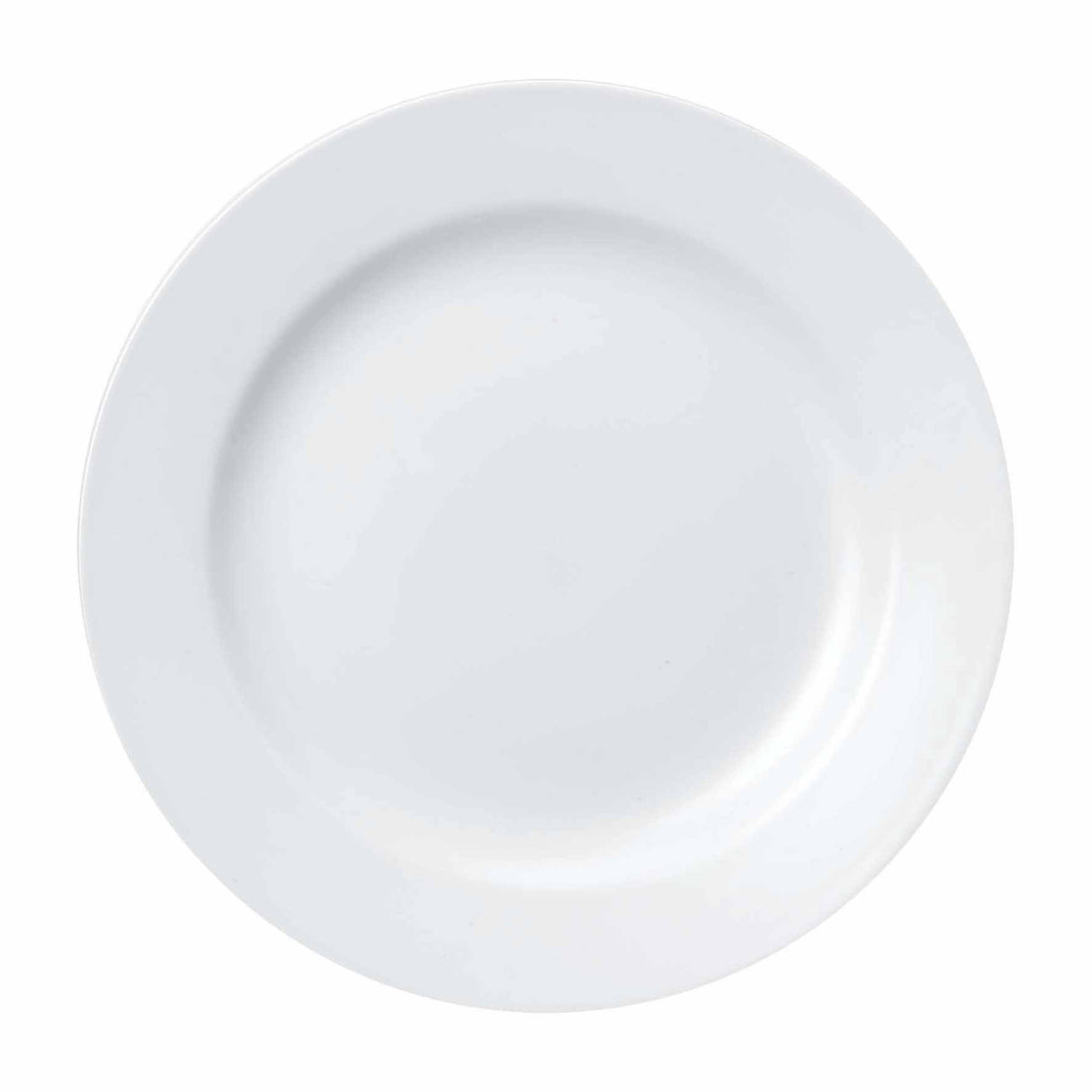 Round Plate - 254mm, Wide Rim, Classic from Churchill. made out of Porcelain and sold in boxes of 24. Hospitality quality at wholesale price with The Flying Fork!