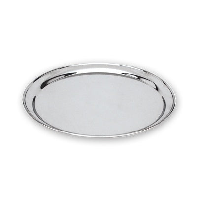 Round Tray - 18-8, 300mm-12" from TheFlyingFork. Sold in boxes of 1. Hospitality quality at wholesale price with The Flying Fork!
